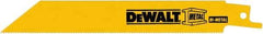 DeWALT - 4" Long x 3/4" Thick, Bi-Metal Reciprocating Saw Blade - Straight Profile, 18 TPI, Toothed Edge, Tang Shank - Caliber Tooling