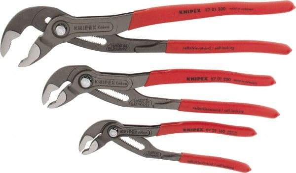 Knipex - 3 Piece Pipe Wrench & Water Pump Plier Set - Comes in Plastic Deep-Drawn Packaging - Caliber Tooling