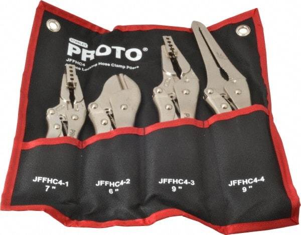 Proto - 4 Piece, 12.3" Long, Metal Hose Clamp Pliers - For Use with All Vehicles - Caliber Tooling