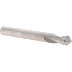 Chicago-Latrobe - 3/8" Body Diam, 90°, 3-1/8" OAL, Solid Carbide Spotting Drill - Caliber Tooling