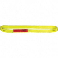 Lift-All - 3' Long x 1" Wide, 2,000 Lb Vertical Capacity, Polyester Web Sling - 1,600 Lb Choker Capacity - Caliber Tooling