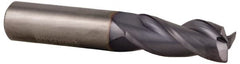 Accupro - 7/16", 3 Flute, Single End, Solid Carbide, 0.02" Corner Radius End Mill - 2-3/4" OAL, 35° Helix, Right Hand Flute, 1" LOC, Right Hand Cut - Caliber Tooling