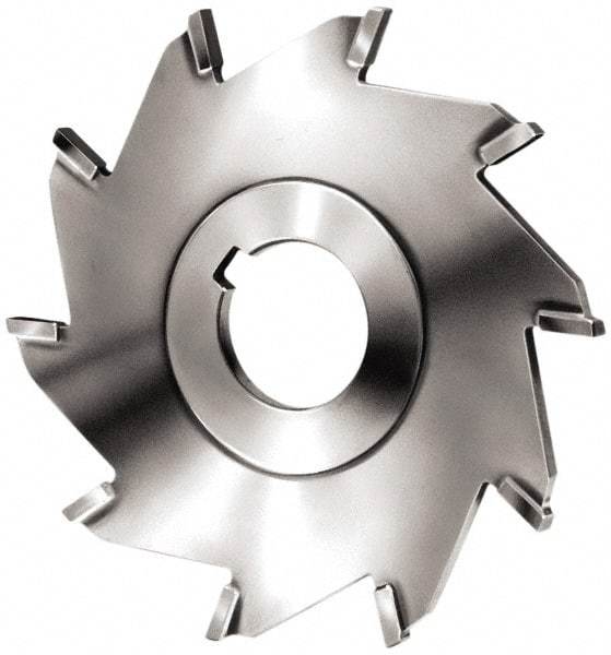 Made in USA - 3" Diam x 1/8" Blade Thickness x 1" Arbor Hole Diam, 6 Tooth Slitting and Slotting Saw - Arbor Connection, Right Hand, Uncoated, Carbide-Tipped, Contains Keyway - Caliber Tooling