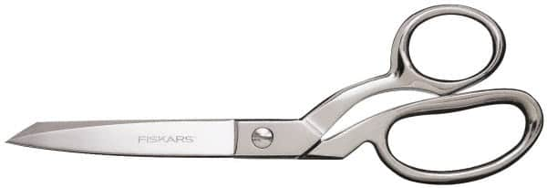 Fiskars - 3-1/2" LOC, 8-1/2" OAL Steel Scissors - Right Hand, Steel Bent Handle, For Fabrics, Textiles - Caliber Tooling