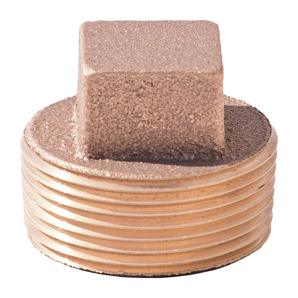 Merit Brass - Brass & Chrome Pipe Fittings Type: Square Head Plug Fitting Size: 1-1/4 - Caliber Tooling