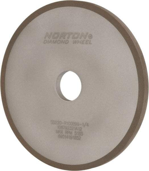 Norton - 7" Diam x 1-1/4" Hole x 3/8" Thick, 220 Grit Surface Grinding Wheel - Diamond, Type 1A1, Very Fine Grade, Resinoid Bond - Caliber Tooling