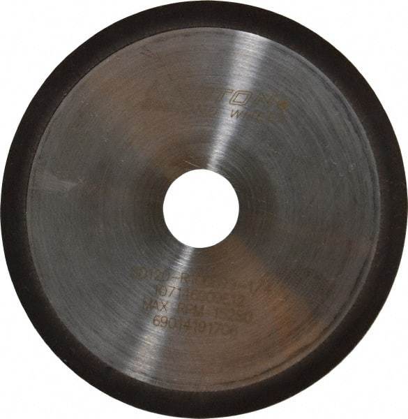 Norton - 4" Diam x 3/4" Hole x 1/32" Thick, 120 Grit Surface Grinding Wheel - Diamond, Type 1A1R, Coarse Grade - Caliber Tooling