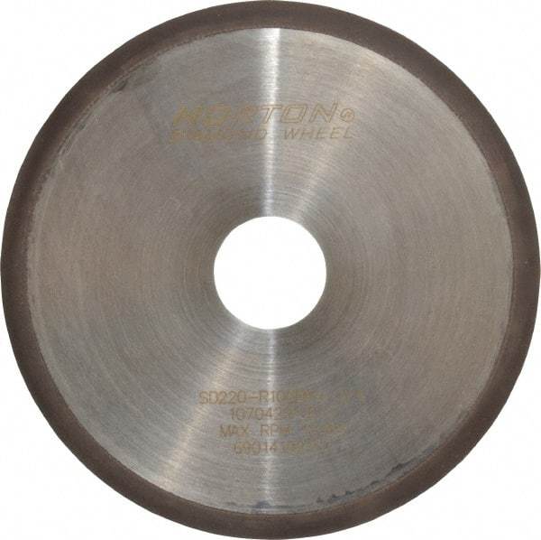 Norton - 6" Diam x 1-1/4" Hole, 220 Grit Surface Grinding Wheel - Diamond, Type 1A1R, Fine Grade - Caliber Tooling