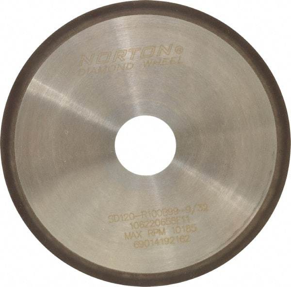 Norton - 6" Diam x 1-1/4" Hole, 120 Grit Surface Grinding Wheel - Diamond, Type 1A1R, Coarse Grade - Caliber Tooling