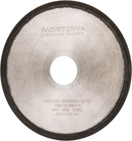 Norton - 6" Diam x 1-1/4" Hole, 100 Grit Surface Grinding Wheel - Type 1A1R, Coarse Grade - Caliber Tooling