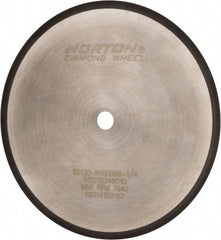 Norton - 8" Diam x 5/8" Hole, 120 Grit Surface Grinding Wheel - Diamond, Type 1A1R, Coarse Grade - Caliber Tooling