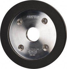 Norton - 6" Diam, 1-1/4" Hole Size, 3/4" Overall Thickness, 220 Grit, Type 6 Tool & Cutter Grinding Wheel - Very Fine Grade, Diamond, P Hardness, Vitrified Bond - Caliber Tooling