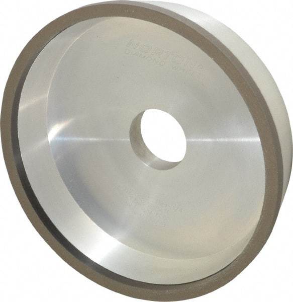 Norton - 6" Diam, 1-1/4" Hole Size, 1-1/2" Overall Thickness, 150 Grit, Type 11 Tool & Cutter Grinding Wheel - Very Fine Grade, Diamond, Resinoid Bond - Caliber Tooling