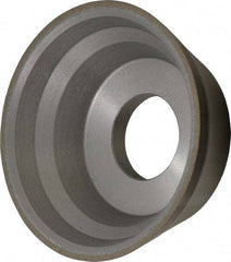 Norton - 3-3/4" Diam, 1-1/4" Hole Size, 1-1/2" Overall Thickness, 100 Grit, Type 11 Tool & Cutter Grinding Wheel - Fine Grade, Diamond, Resinoid Bond - Caliber Tooling