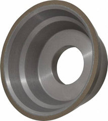 Norton - 3-3/4" Diam, 1-1/4" Hole Size, 1-1/2" Overall Thickness, 150 Grit, Type 11 Tool & Cutter Grinding Wheel - Very Fine Grade, Diamond, Resinoid Bond - Caliber Tooling