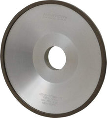 Norton - 6" Diam, 1-1/4" Hole Size, 1" Overall Thickness, 120 Grit, Type 12 Tool & Cutter Grinding Wheel - Fine Grade, Diamond, Resinoid Bond - Caliber Tooling