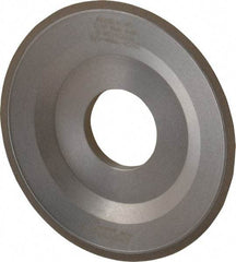 Norton - 4" Diam, 1-1/4" Hole Size, 1/2" Overall Thickness, 120 Grit, Type 12 Tool & Cutter Grinding Wheel - Fine Grade, CBN, Resinoid Bond - Caliber Tooling