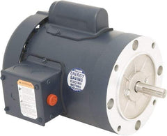 Leeson - 1 Max hp, 1,800 Max RPM, Capacitor Start Electric AC DC Motor - 115/230 V Input, Single Phase, 56C Frame, C-Face Mount, TEFC Enclosure - Caliber Tooling