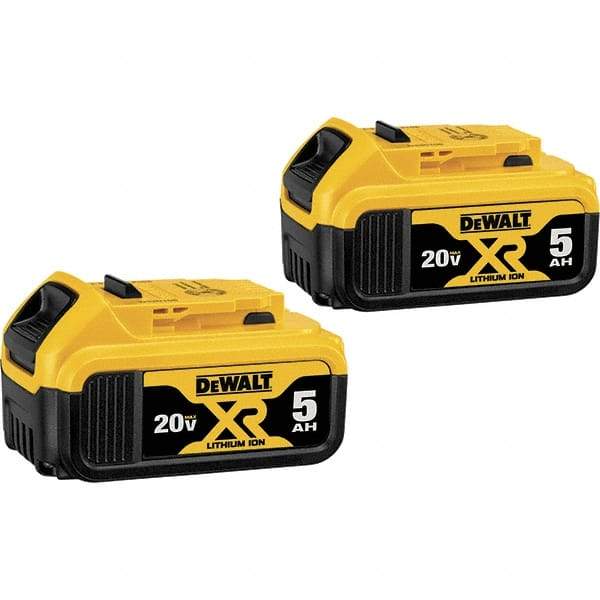 DeWALT - 20 Volt Lithium-Ion Power Tool Battery - 5 Ahr Capacity, 1-1/2 hr Charge Time, Series MAX - Caliber Tooling