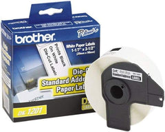 Brother - 1.1" Wide x 3-1/2" Long, White Paper Shipping Label - For PC Label Printers - Caliber Tooling