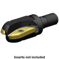 Kennametal - 1" Cut Diam, 0.1" Max Depth of Cut, 1" Shank Diam, Indexable Ball Nose End Mill - M12 Modular Connection, A5505VX Toolholder, XPNT Insert - Caliber Tooling