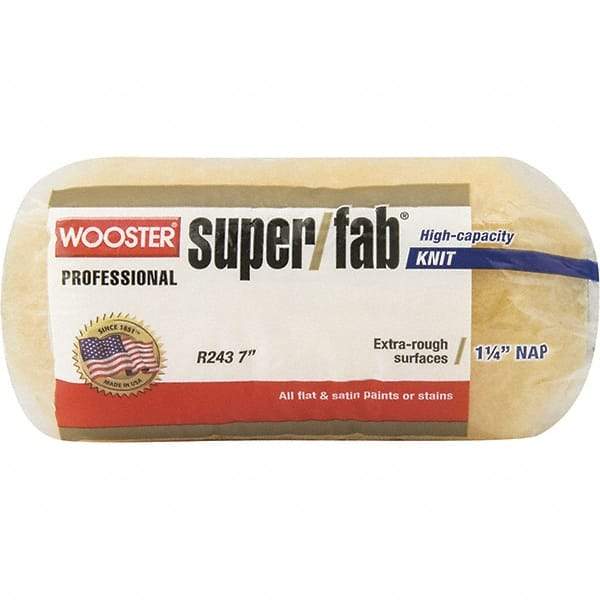 Wooster Brush - 1-1/4" Nap, 7" Wide Paint Roller - Extra-Rough Texture, Synthetic Knit - Caliber Tooling