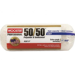 Wooster Brush - 1" Nap, 9" Wide Paint Roller - Rough Texture, Wool/Poly Blend - Caliber Tooling