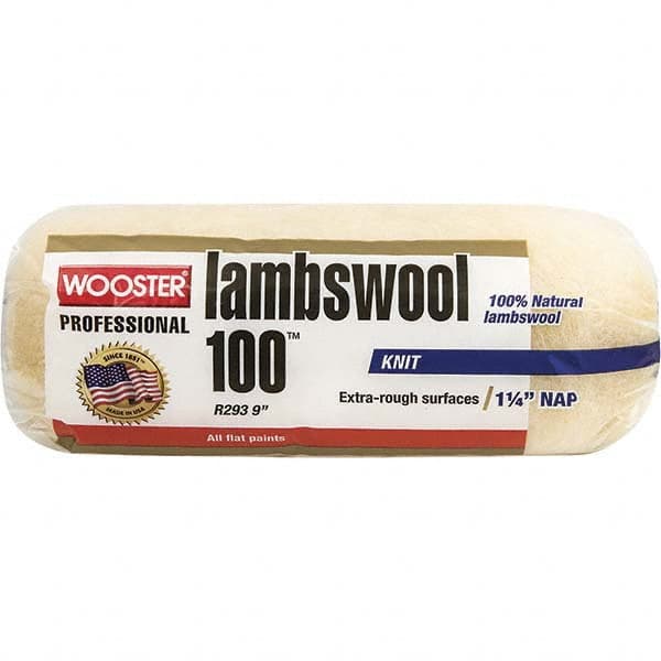 Wooster Brush - 1-1/4" Nap, 9" Wide Paint Roller - Extra-Rough Texture, Lambswool - Caliber Tooling