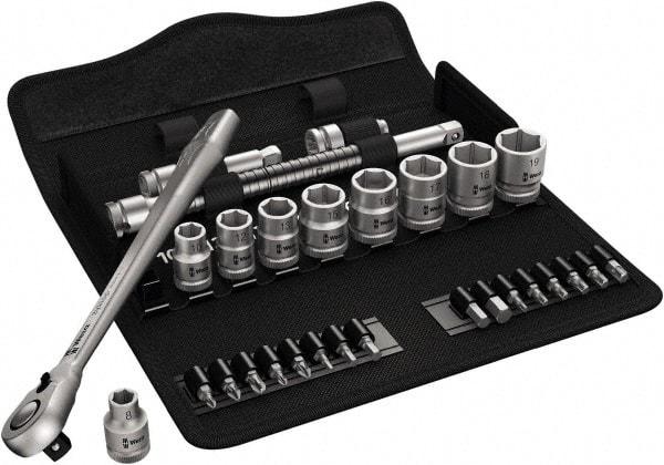 Wera - 3/8" Drive Standard Socket Set - 1/4 to 3/4" - Caliber Tooling