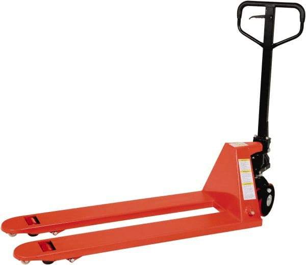 Vestil - 5,500 Lb Capacity, 7-3/4" Lift Economy Pallet Truck - 2-7/8" Min Lift Height, 48" Fork Length x 20-5/8" Fork Width, 20" Overall Width - Caliber Tooling