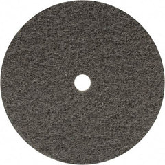 WALTER Surface Technologies - 4-1/2" Super Fine Grade Aluminum Oxide Deburring Disc - 7/16" Center Hole, Hook & Loop Connection, Gray, 11,000 Max RPM - Caliber Tooling