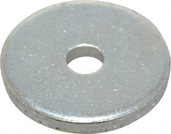 Gibraltar - #10 Screw, Steel Fender Flat Washer - 7/32" ID x 1" OD, 1/8" Thick, Zinc-Plated Finish - Caliber Tooling