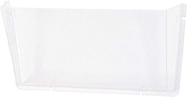 Deflect-o - 14-1/2" Wide x 6-1/2" High x 3" Deep Plastic Wall File - 1 Compartment, Clear - Caliber Tooling