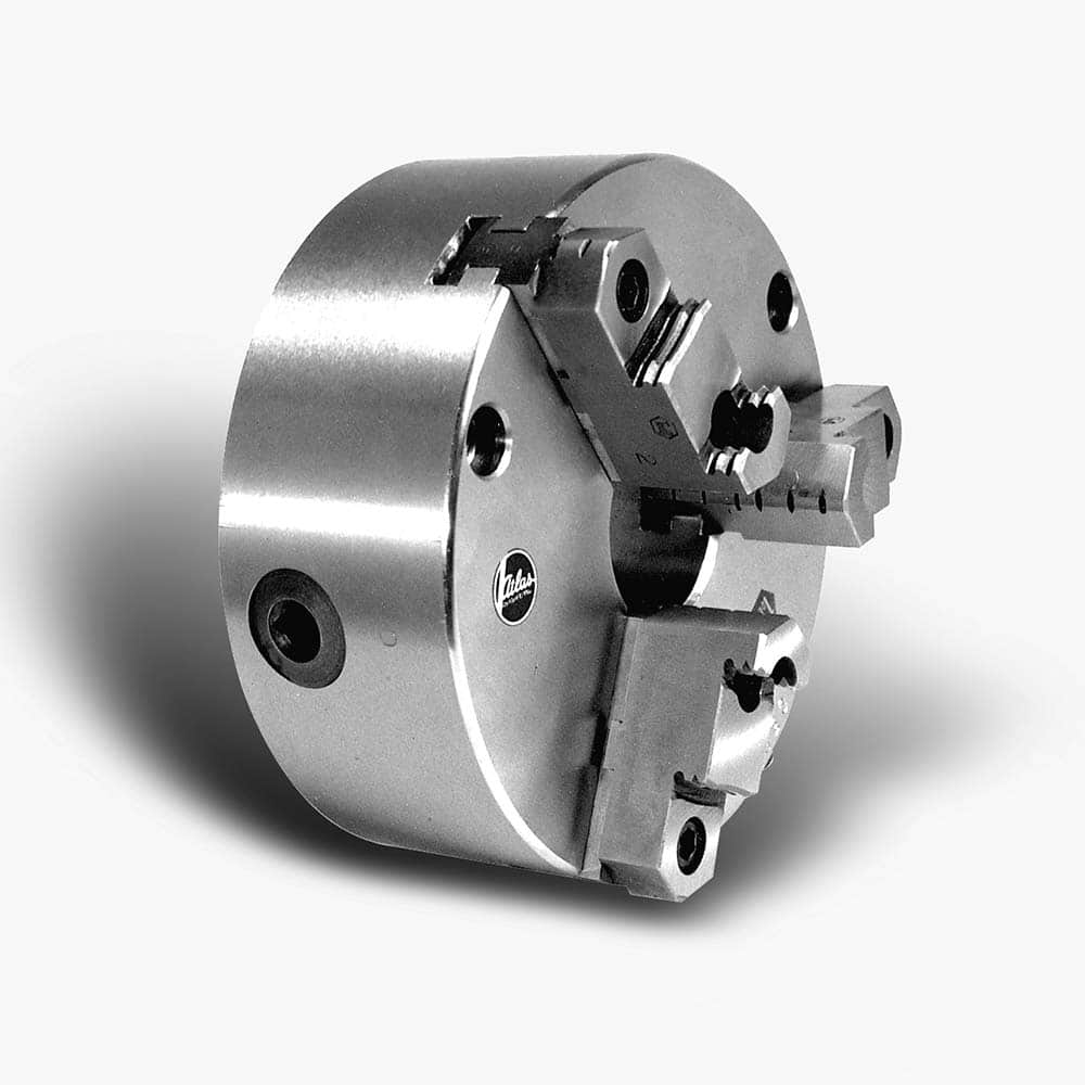 Atlas Workholding - Manual Lathe Chucks; Chuck Type: Self-Centering ; Nominal Chuck Size: 24 ; Number of Jaws: 3 ; Mount: Plain Back ; Through-Hole Diameter (Decimal Inch): 7.4800 ; Body Material: Forged Steel - Exact Industrial Supply