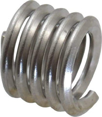 Recoil - #6-32 UNC, 0.207" OAL, Free Running Helical Insert - 4-3/4 Free Coils, Tanged, Stainless Steel, Bright Finish, 1-1/2D Insert Length - Caliber Tooling