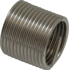 Recoil - 1/2-20 UNF, 3/4" OAL, Free Running Helical Insert - 12-3/8 Free Coils, Tanged, Stainless Steel, Bright Finish, 1-1/2D Insert Length - Caliber Tooling