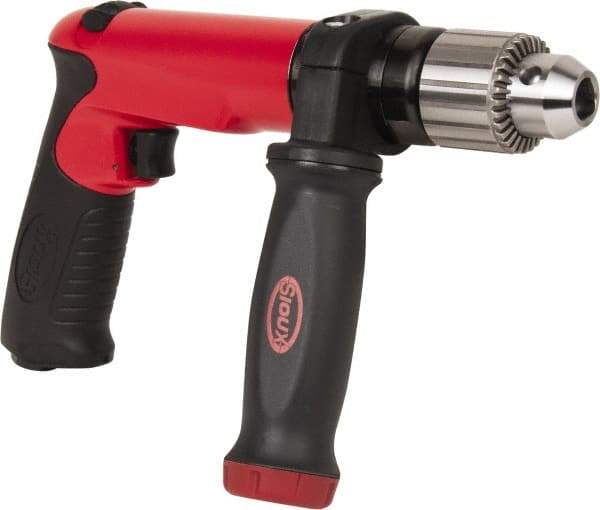 Sioux Tools - 1/2" Reversible Keyed Chuck - Pistol Grip Handle, 700 RPM, 14.16 LPS, 30 CFM, 1 hp - Caliber Tooling