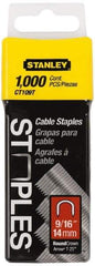 Stanley - 5/16" Wide Galvanized Steel Cable Staples - 9/16" Leg Length - Caliber Tooling