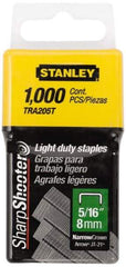 Stanley - 7/16" Wide Galvanized Steel Light Duty Staples - 5/16" Leg Length - Caliber Tooling