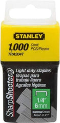 Stanley - 7/16" Wide Galvanized Steel Light Duty Staples - 1/4" Leg Length - Caliber Tooling