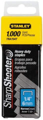 Stanley - 27/64" Wide Galvanized Steel Heavy Duty Power Crown Staples - 1/4" Leg Length - Caliber Tooling