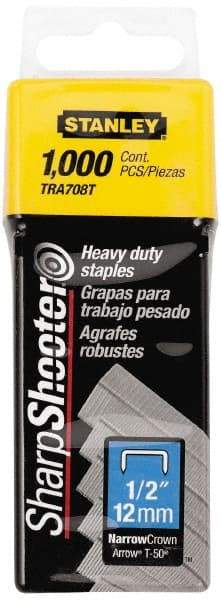 Stanley - 27/64" Wide Galvanized Steel Heavy Duty Power Crown Staples - 1/2" Leg Length - Caliber Tooling