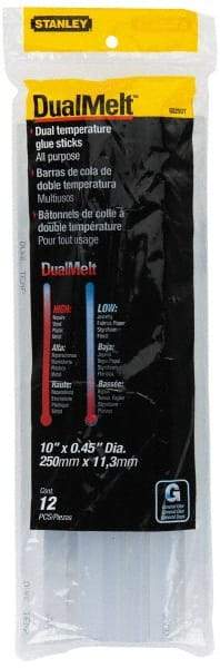 Stanley - 7/16" Diam, 10" Long, Opaque Hot Melt, Low Melt Glue Stick - GS Series - Caliber Tooling