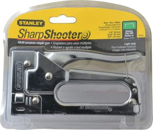 Stanley - Manual Staple Gun - 1/4, 5/16, 3/8" Staples, Chrome, Steel with Chrome Finish - Caliber Tooling