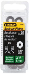 Stanley - Size 6, 1/2" Rivet Diam, Aluminum Round Blind Rivet Backup Washer - 1/16" Thick - Caliber Tooling