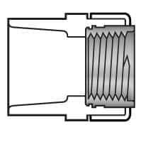 Value Collection - 3/4 x 1/2" PVC Plastic Pipe Female Adapter - Schedule 80, PVC Slip x Brass Fipt End Connections - Caliber Tooling