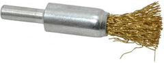 Value Collection - 1/2" Brush Diam, End Brush - Medium Grade, 1/4" Diam Shank, 20,000 Max RPM - Caliber Tooling