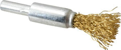 Value Collection - 1/2" Brush Diam, End Brush - 1/4" Diam Shank, 20,000 Max RPM - Caliber Tooling