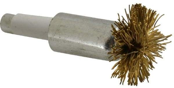 Value Collection - 1" Brush Diam, Flared End Brush - 1/4" Diam Shank, 15,000 Max RPM - Caliber Tooling