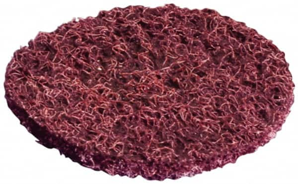 Standard Abrasives - 5" Medium Grade Aluminum Oxide Deburring Disc - Hook & Loop Connection, Maroon, 7,000 Max RPM - Caliber Tooling